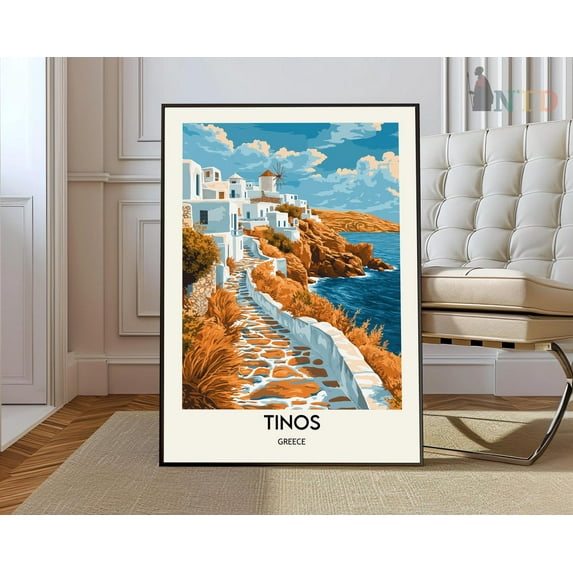 Tinos Print, Tinos Wall Art, Tinos Poster, Tinos Photo, Tinos Poster Print, Tinos Travel Poster, Tinos Greece, Mykonos Poster, Wall Art, Modern Wall Decor, 24x36 UNFRAMED