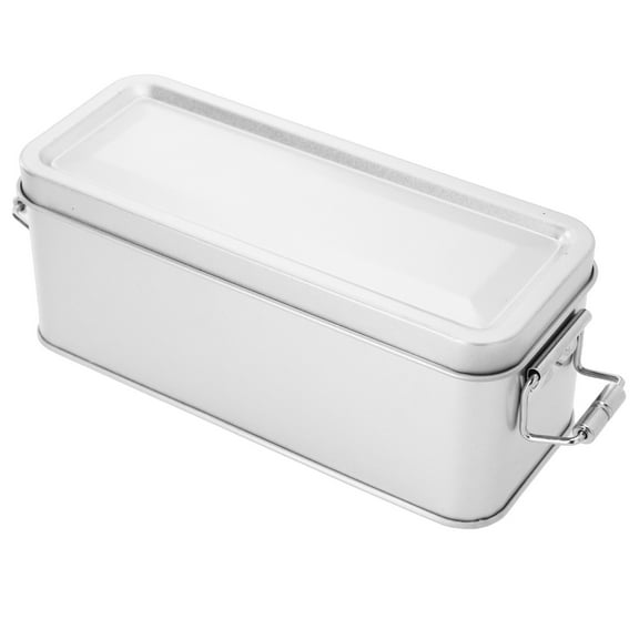 Tinplate Box Metal Storage Tins Tea Container Rectangular W/ Lids Cookie Contain