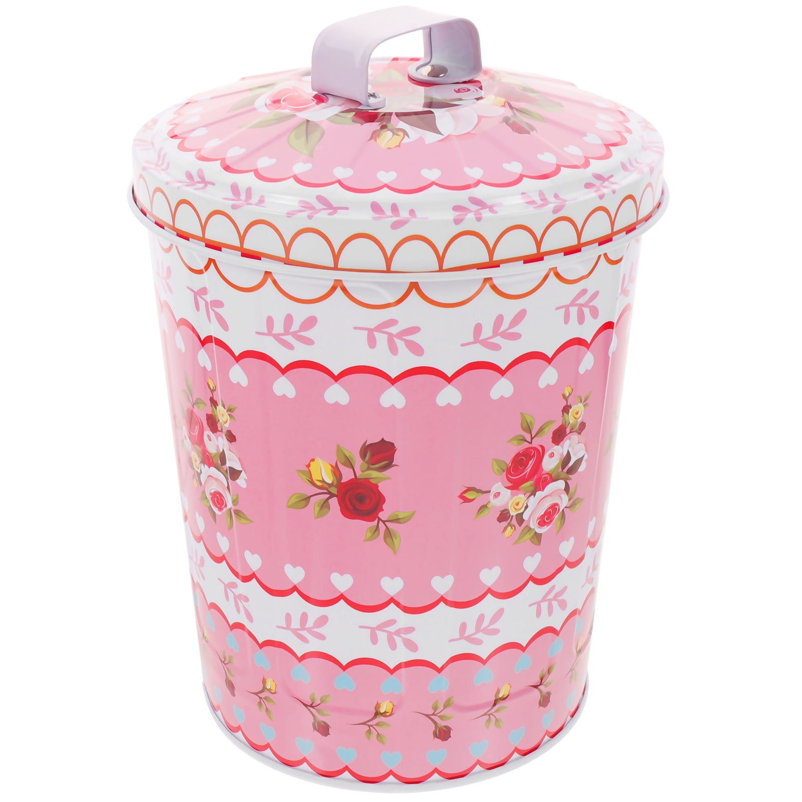 Tinplate Storage Tank Metal Container with Lid Decor Biscuits Cookie ...