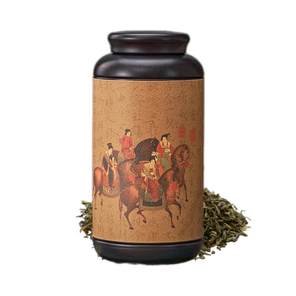 Tinplate Tea Canister Round Container Bottle for Loose Leaf Tea Sugar Coffee with Lid Tea Packagings Box