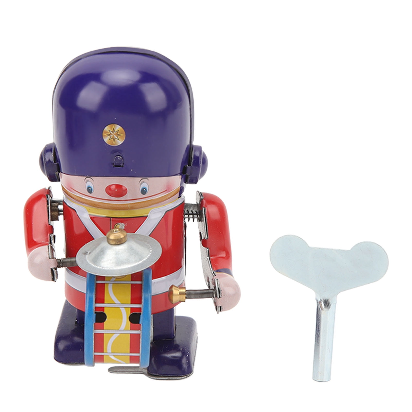 Tinplate Walking Drummer Soldier Wind Up Toy Drumming Decorative Wind ...