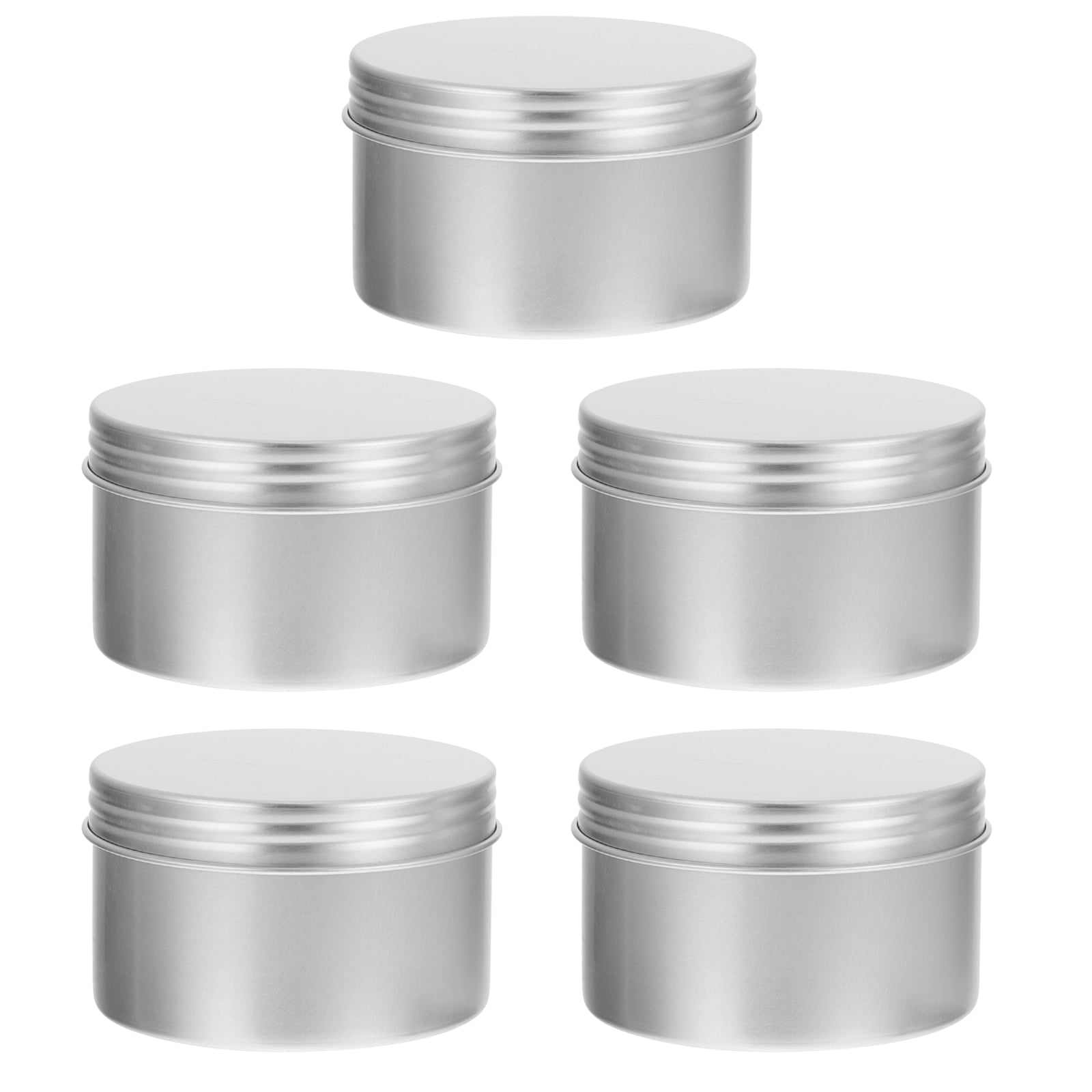 Tins Metal Christmas Box Containers Tin Storage Candy Treats Making Lids Roundcans Jars Gift