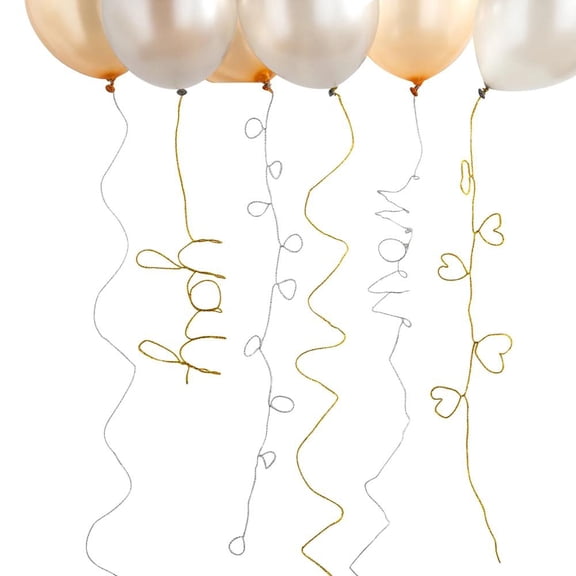 Tinsel Balloon Tails - 12 Pc.