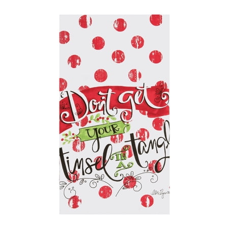 Tinsel In A Tangle Printed Flour Sack Kitchen Towel Dishtowel