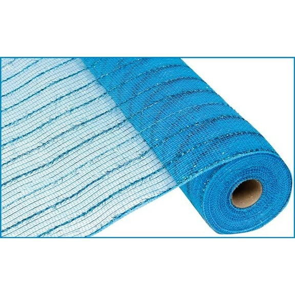 Tinsel Metallic Foil Mesh, Turquoise, 21 inches x 10 Yards, RY940071