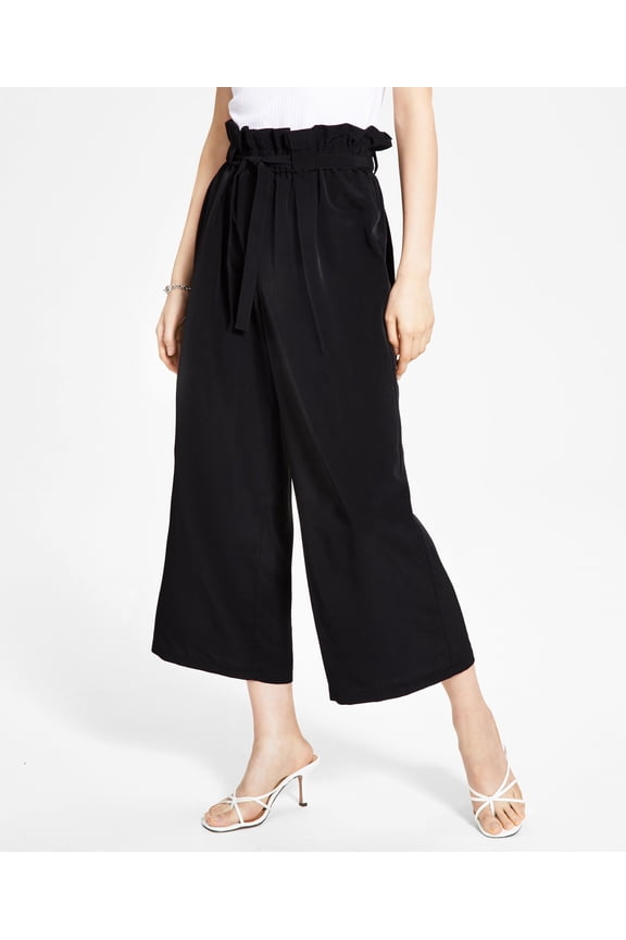 Tinsel Petite Challis Wide-Leg Pants Black PS