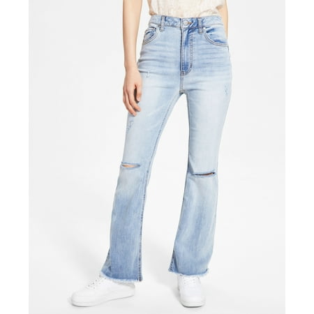 Tinsel Petite High Rise Distressed Flare Jeans Royal Oaks Wash 16P