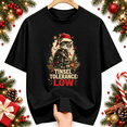 Grumpy Sit Cat Tinsel Tolerance Low Unisex Graphic T-Shirt, Christmas Grumpy Cat ...