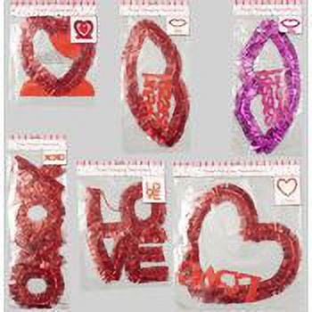 Tinsel Valentine Decoration (36 Units Included)