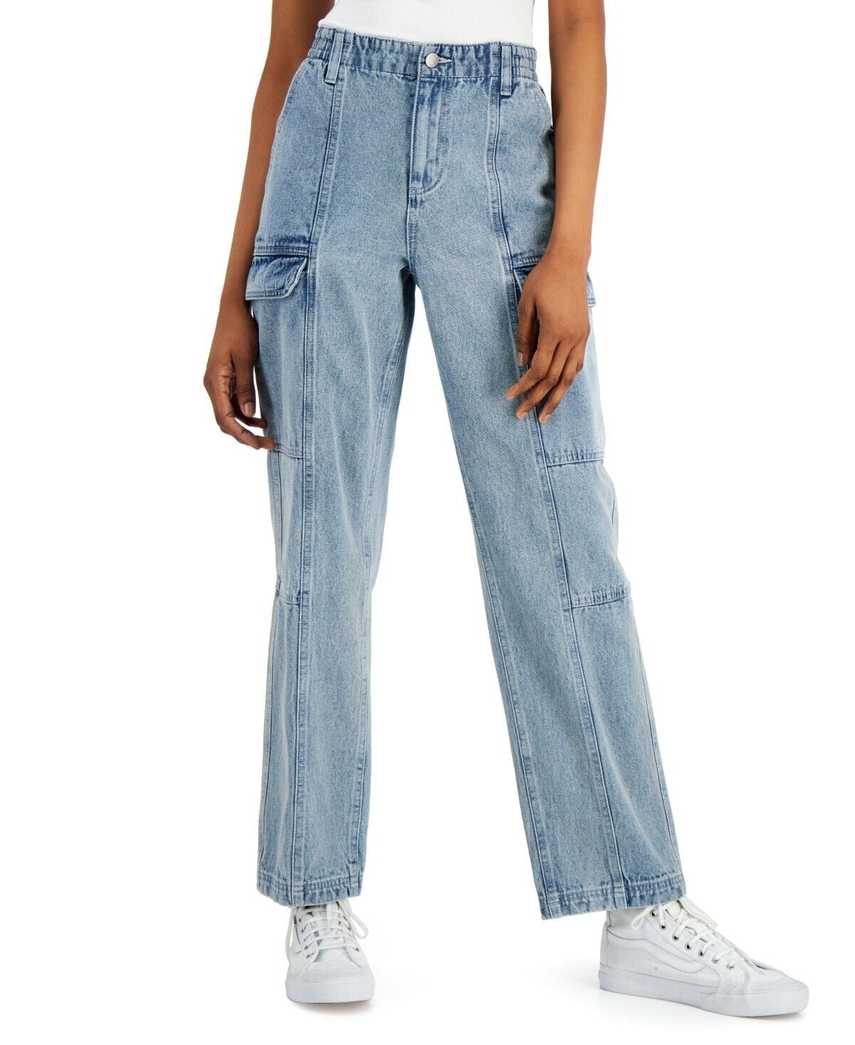 Tinseltown Cargo Mid Cotton Jeans, (Women's)