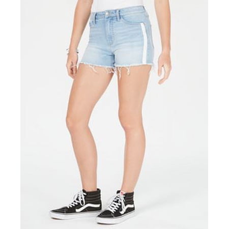 Tinseltown Juniors Side-Striped Denim Sh White Stripe 15