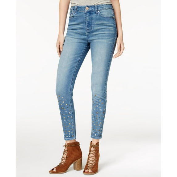 Tinseltown Juniors Studded Skinny Jeans Medium Wash 7