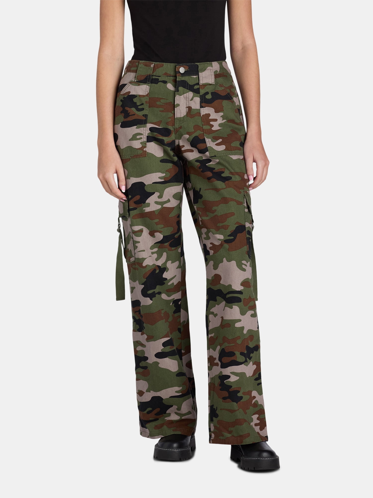 Tinseltown Juniors Twill Cargo Pants, 32" Inseam, Sizes XS-XXXL