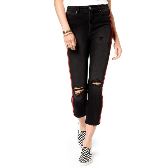 Tinseltown | Ripped Cropped Jeans | Black | Size 29