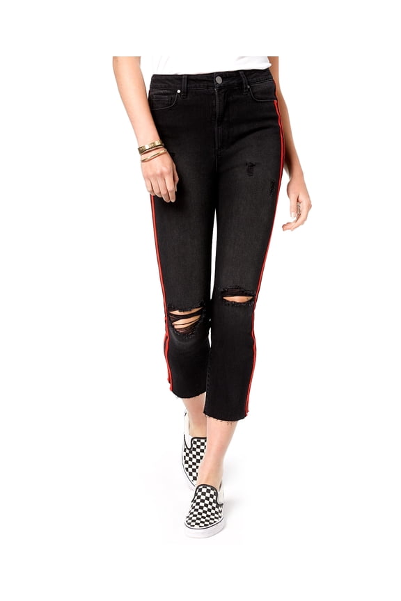 | Ripped Cropped Jeans | Black | Size 29