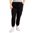 thumbnail image 1 of Tinseltown Trendy Plus Pull On Drawstring Waist Pants Black 3X, 1 of 1