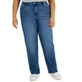 thumbnail image 1 of Tinseltown Trendy Plus Size Baggy Straight Leg Jeans Pine Wash 16W, 1 of 2