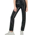 thumbnail image 1 of Tinseltown Womens Faux Leather High Rise Casual Trouser Pants, Black, X-Small, 1 of 1