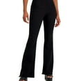 thumbnail image 1 of Tinseltown Womens High Rise Pull On Flared Jeans, Black, Juniors, 5, 1 of 1