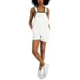 thumbnail image 1 of Tinseltown Womens Juniors Raw Hem Denim Shortalls, 1 of 1