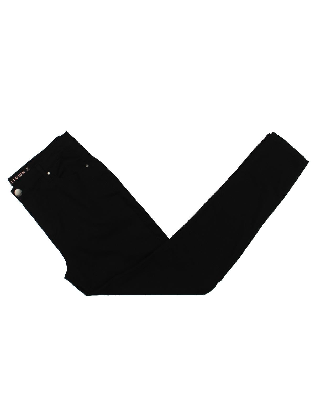 Tinseltown Womens Juniors Woven High Waist Skinny Jeans Black 0