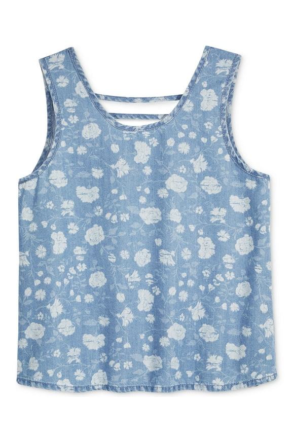 Girls Tank Top (Small, Light Blue)