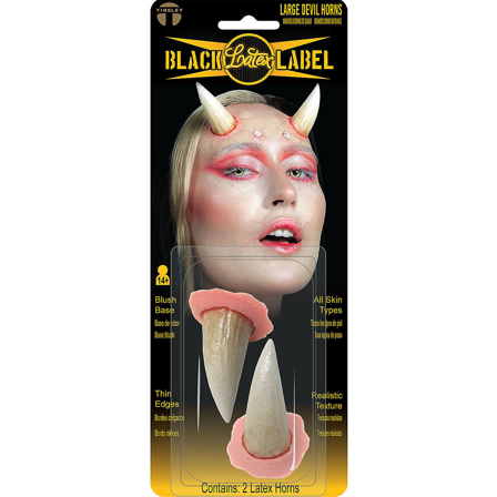 Tinsley Transfers Black Label Monster Devil Horns 3D FX Transfer Costume Accessory