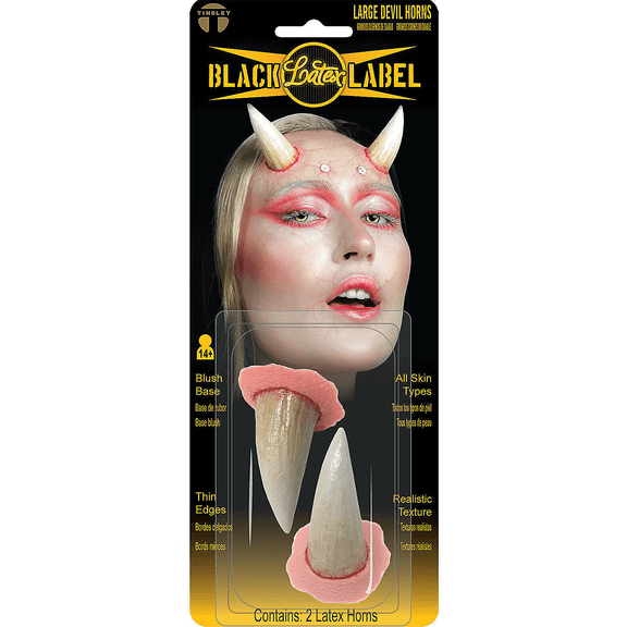 Tinsley Transfers Black Label Monster Devil Horns 3D FX Transfer Costume Accessory