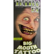 Tinsley Transfers Two Faced Big Mouth Face Halloween Costume Makeup Tattoo FX