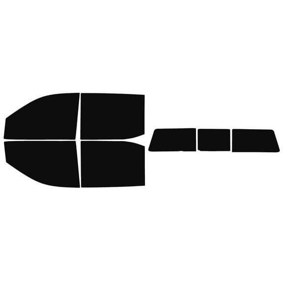 The Tint Effect Precut Window Tint Kit Compatible with Chevrolet Silverado 1500 Crew Cab (2019-2025) 4th Generation (with 3 piece slider rear 5%) Automotive Film