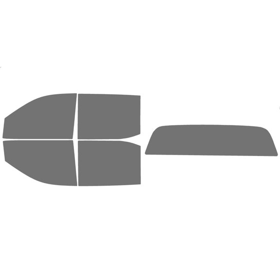 The Tint Effect Precut Window Tint Kit Compatible with Chevrolet Silverado 1500 Crew Cab (2019-2025) 4th Generation (with Solid rear 45%) Automotive Film