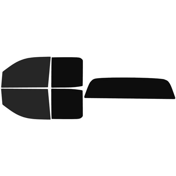The Tint Effect Precut Window Tint Kit Compatible with Chevrolet Silverado 1500 Double Cab (2019-2025) 4th Generation (15% front / 5% Rear - Solid Rear) Automotive Film