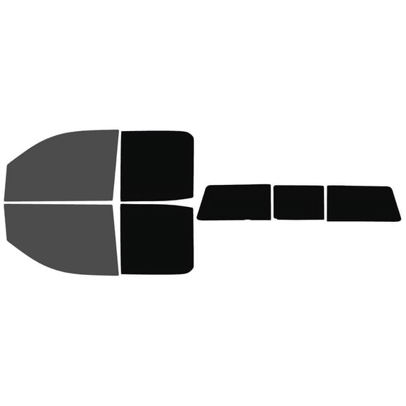 The Tint Effect Precut Window Tint Kit Compatible with Chevrolet Silverado 1500 Double Cab (2019-2025) 4th Generation (30% front / 5% Rear / 3 piece slider) Automotive Film