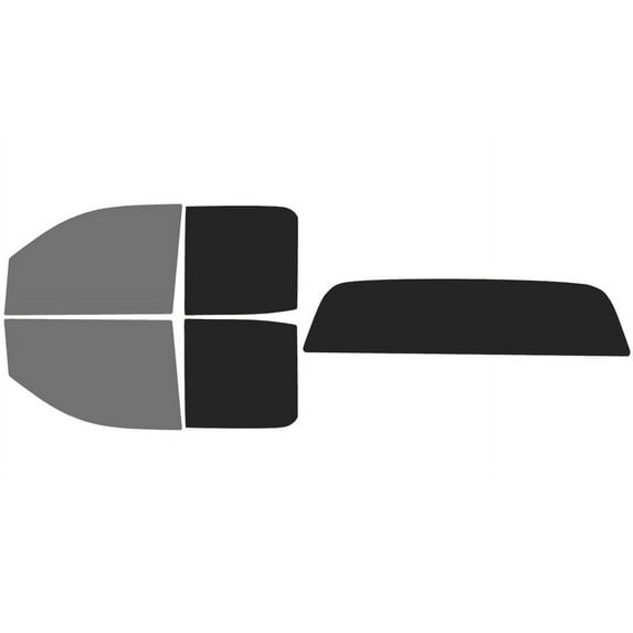 The Tint Effect Precut Window Tint Kit Compatible with GMC Sierra 1500 Double Cab (2019-2024)(4th Generation)(45% front / 15% Rear / Solid Rear) Automotive Film