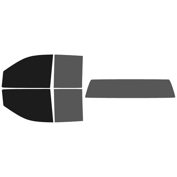 The Tint Effect Precut Window Tint Kit Compatible with GMC Sierra 2500 & 3500 HD Double Cab (2020-2024)(5% front / 30% Rear / solid rear) Automotive Film