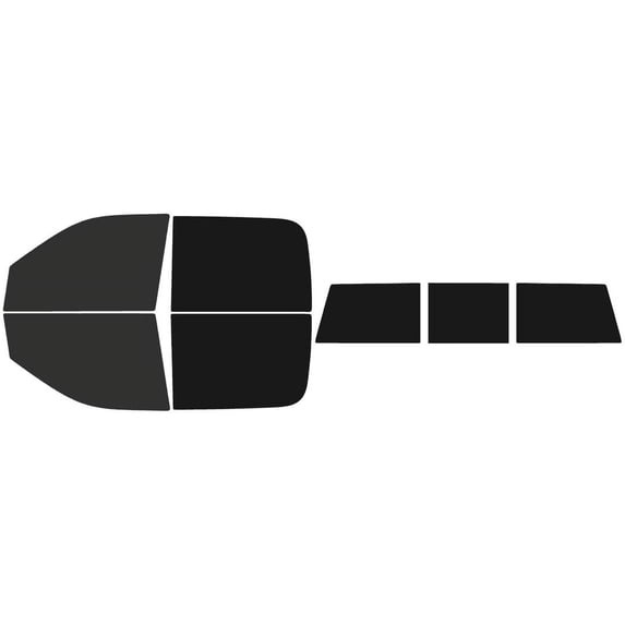 The Tint Effect Precut Window Tint Kit Compatible with Ram 1500 Crew Cab Truck (2009-2018) 4th Generation (Full truck includes: 15% front / 5% Rear & 3 piece slider rear windshield) Automotive Film