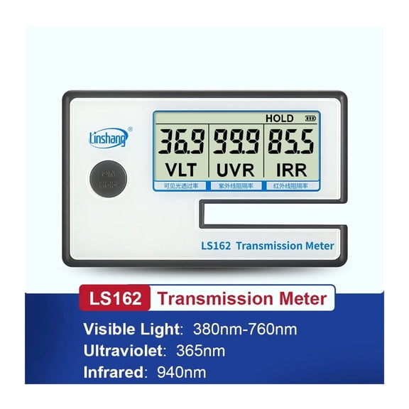 Tint Meter Solar Film Tester LS162A UV 365nm And IR 1400nm VLT Simple Operation Parallel Optical Path 8mm Measuring Thickness