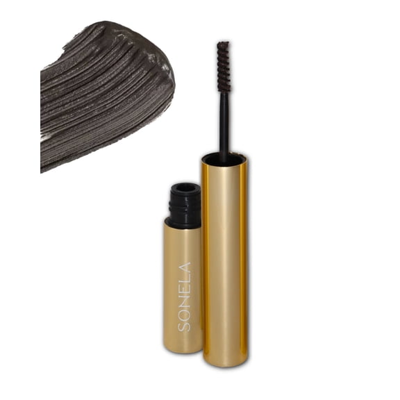 SONELA Be True Tinted Brow Gel, Brow Defining & Styling Gel with Nourishing Ingredients, Dark Brown