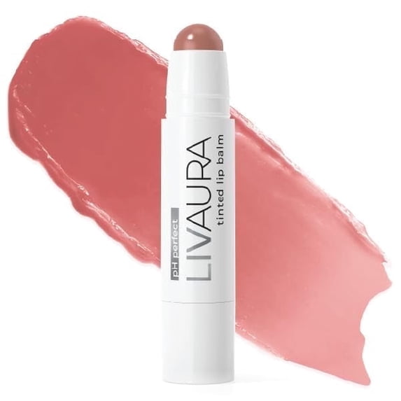 Tinted Lip Balm pH Activated Colored LipBalm, Hydrate, Glossy, Lightweight, Moisturize & Tint with Shea Butter, tinted lip balm for women, Made in the USA (Nude Rose)