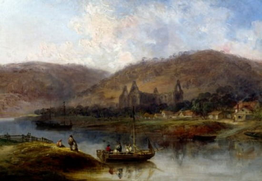 Tintern Abbey by William Pitt 19th Century Canvas Art - William Pitt (18 x 24)
