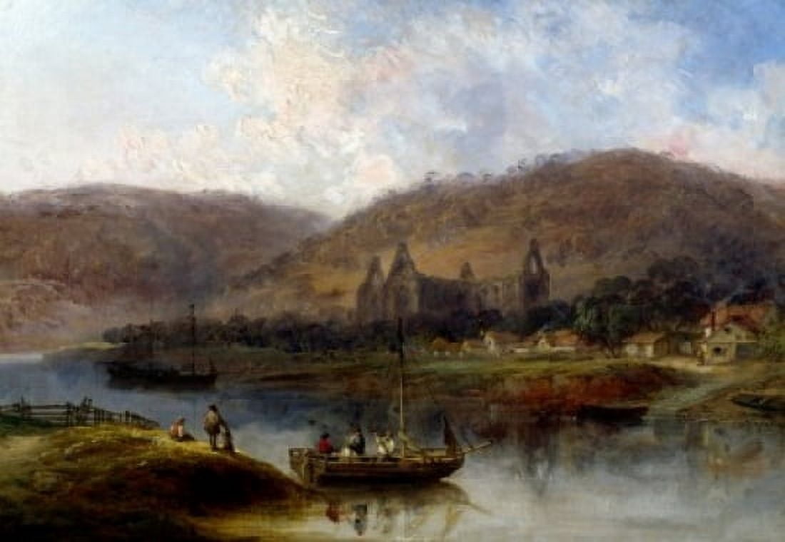 Tintern Abbey by William Pitt 19th Century Canvas Art - William Pitt (24 x 36)