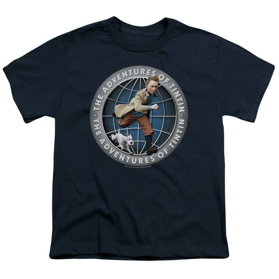 Tintin Globe Youth 18/1 T-Shirt Navy