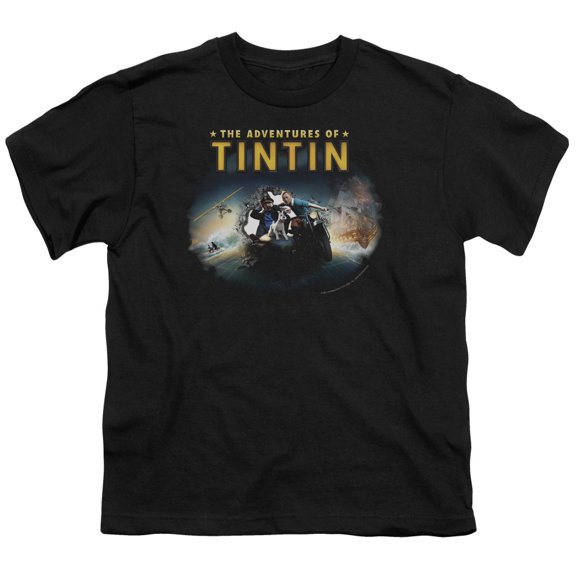 Tintin Journey Youth 18/1 T-Shirt Black