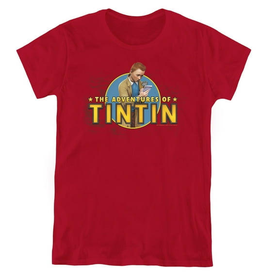 Tintin Looking For Clues Women's T-Shirt Cardinal