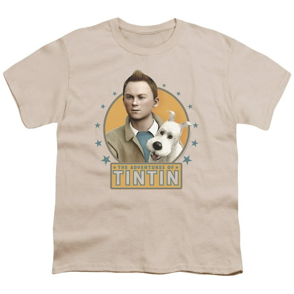 Tintin Men's  Buddies Youth T-shirt Cream