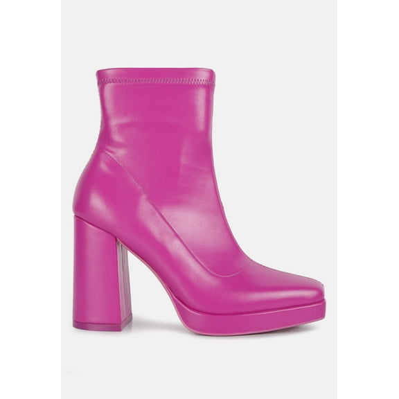 Tintin Square Toe Ankle Heeled Boots