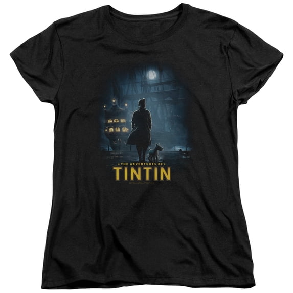 Tintin - Title Poster - Women's Short Sleeve Shirt - Small