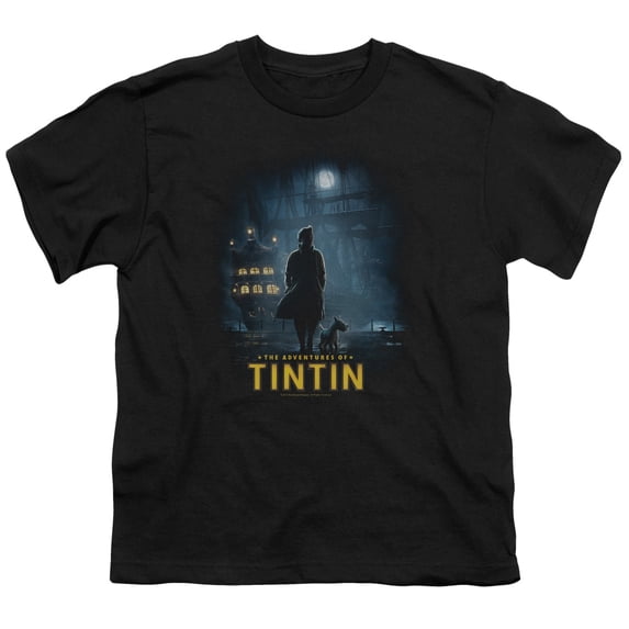Tintin - Title Poster - Youth Short Sleeve Shirt - Medium