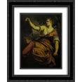 thumbnail image 1 of Tintoretto 2x Matted 20x24 Black Ornate Framed Art Print 'Allegory of Prudence', 1 of 2