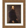 thumbnail image 1 of Tintoretto 2x Matted 20x24 Gold Ornate Framed Art Print 'Man with Gold Chain', 1 of 2
